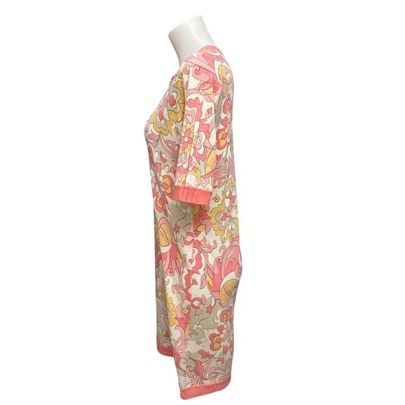 Kinross 100% Cashmere Floral Paisley
Short Sleeve Shift Easter Dress Large - Picture 3 of 8